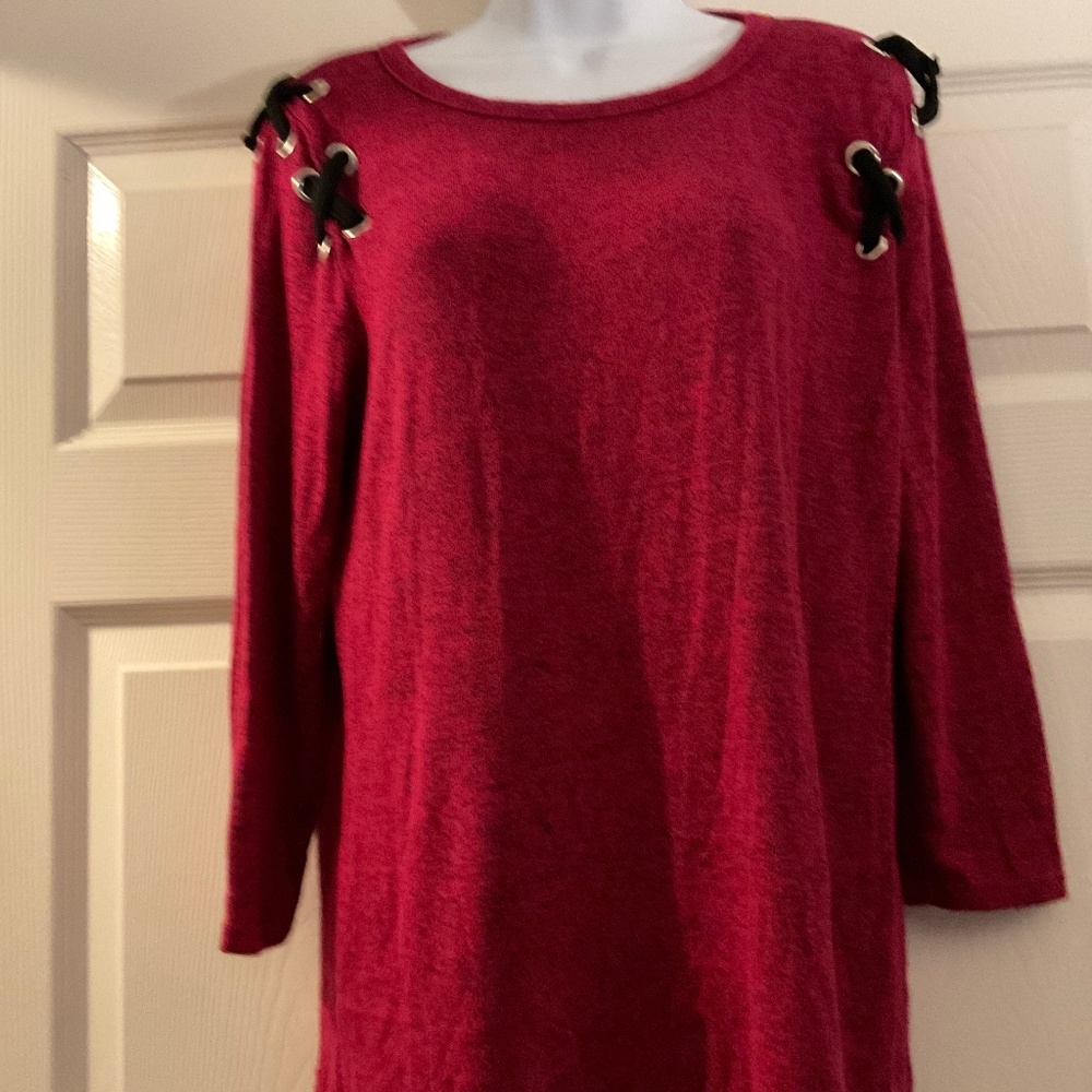 Sweater, lightweight x shoulder ties